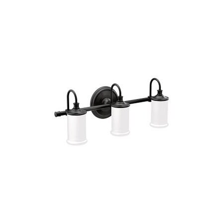 Moen Belfield Three Globe Bath Light Bl YB6463BL